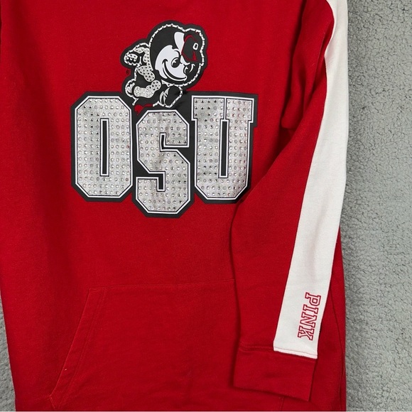 Pink Victoria Secret  x The Ohio State University Top Womens Red XS Studded Hood - Picture 5 of 7
